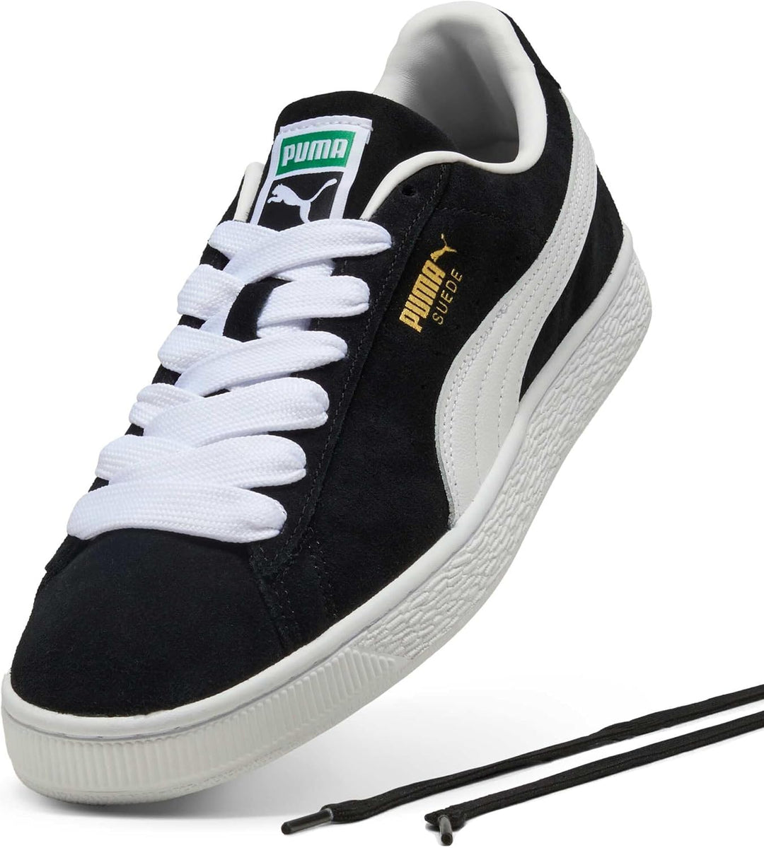 PUMA Unisex Suede Classic Sneaker 36 EU Puma Schwarz Puma Weiss, 36 EU Puma Schwarz Puma Weiß