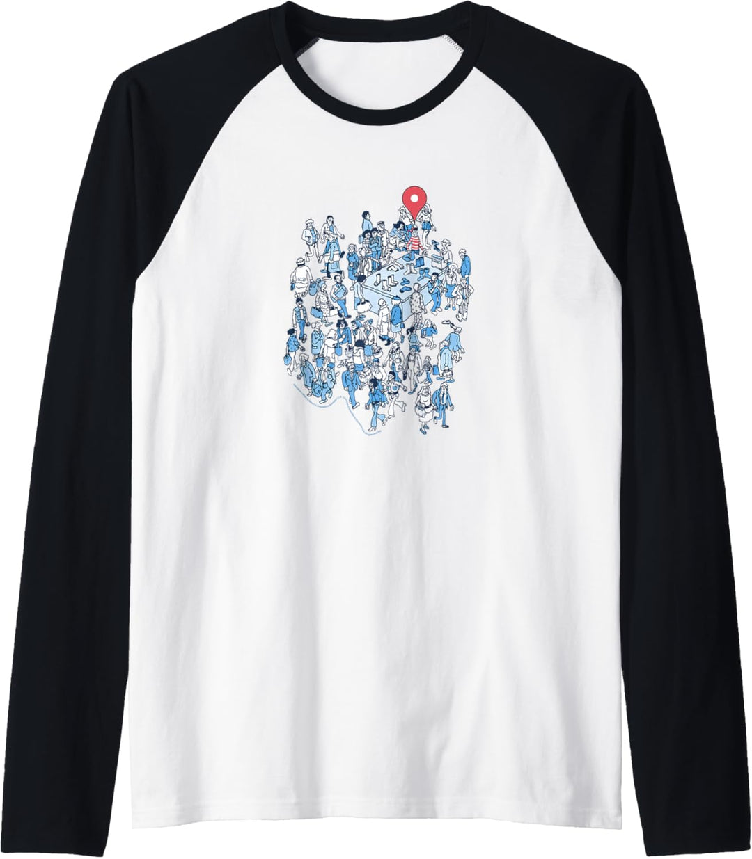 Where's Waldo- Waldo Here Raglan