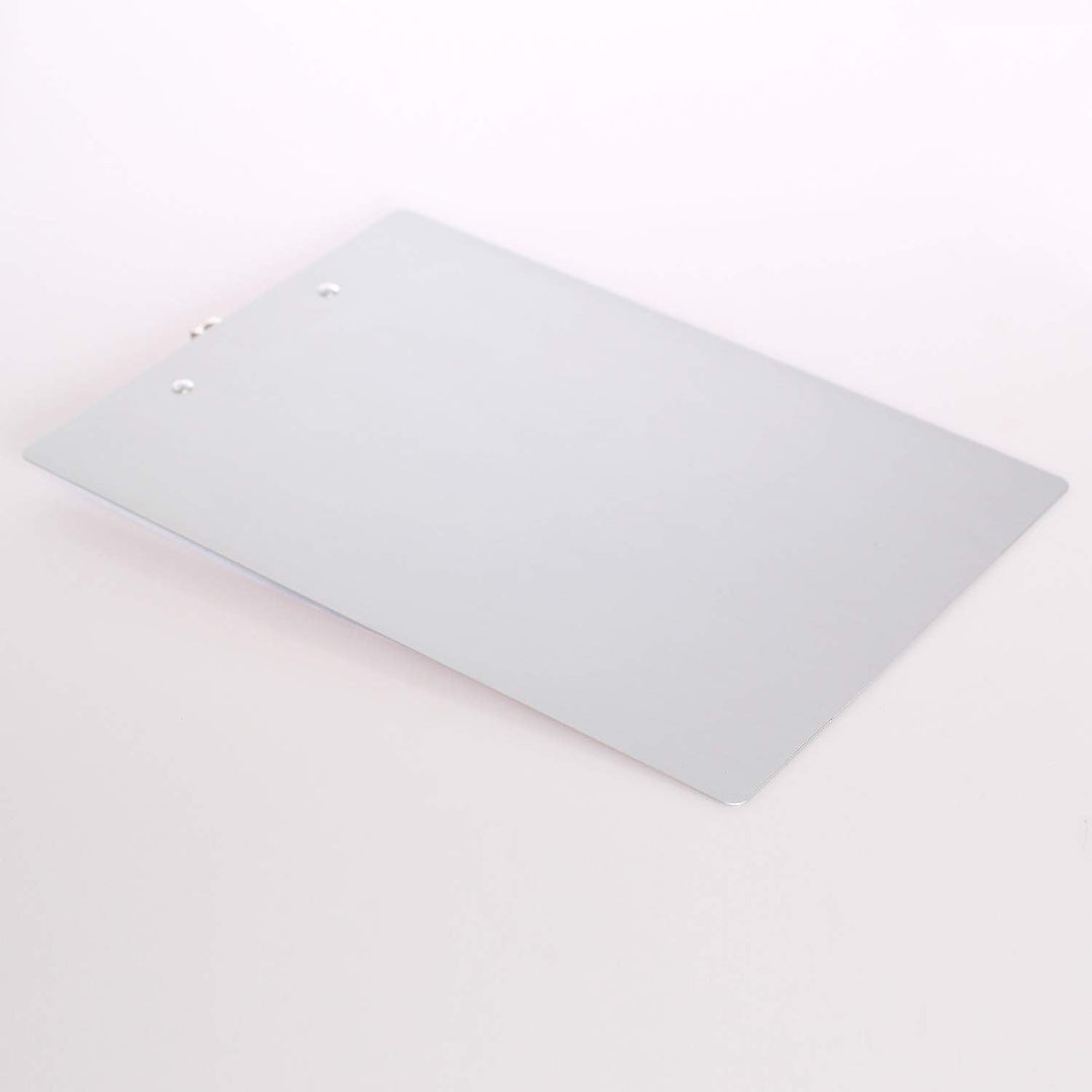2er Alu Klemmbrett A4 mit gummierter Metalklemme, Schreibbrett DIN A4 mit Aufhängeose, Pad Halter Cl