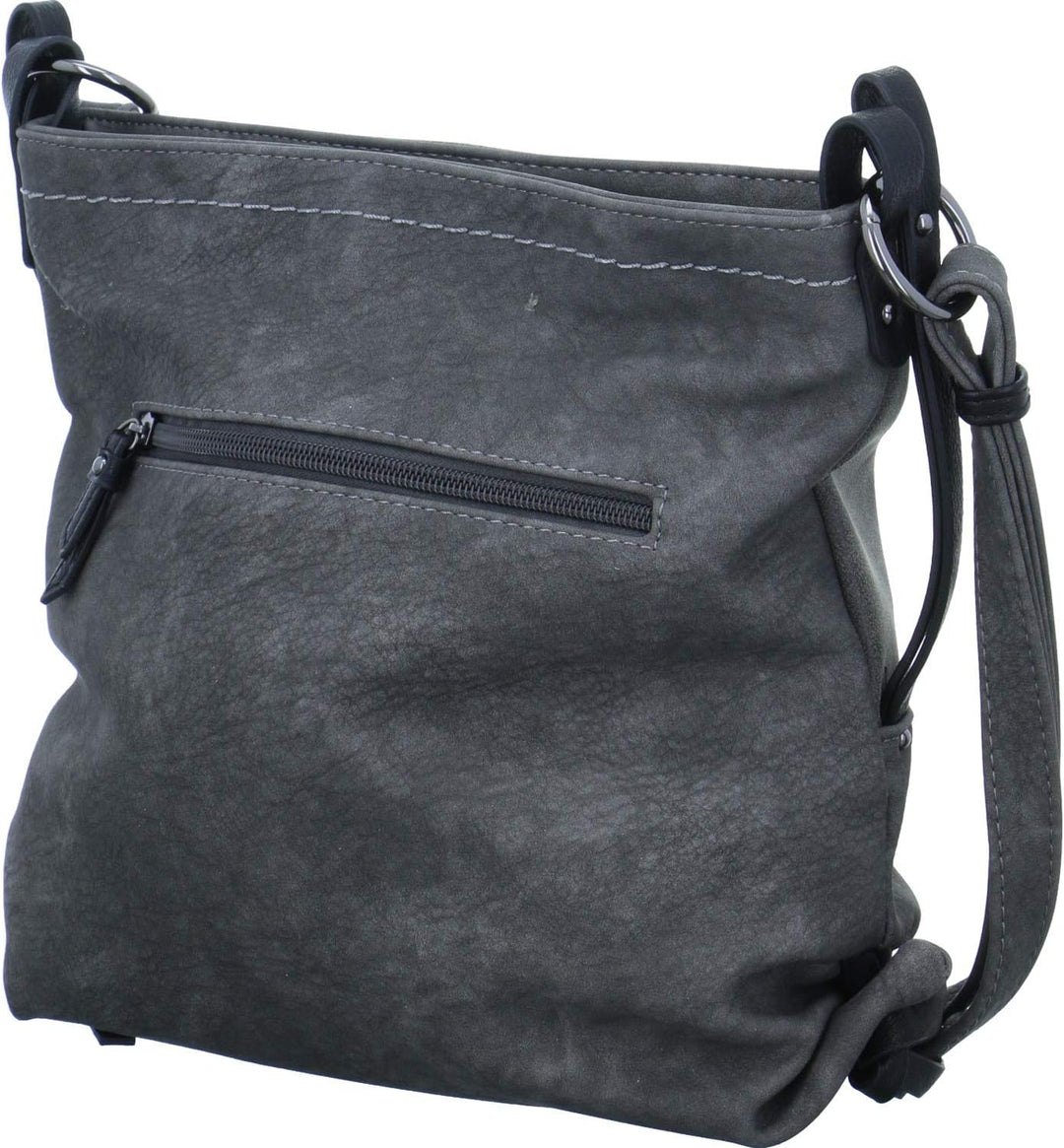 TOM TAILOR bags Elin Damen Umhängetasche Crossbody Bag 28,5 x 9 x 26 Grau, 28,5 x 9 x 26 Grau