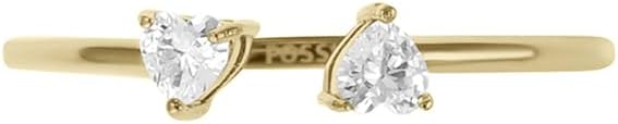 FOSSIL Damenring Sadie Tokens Of Affection Toi Et Moi Edelstahl goldfarben, JF04359710