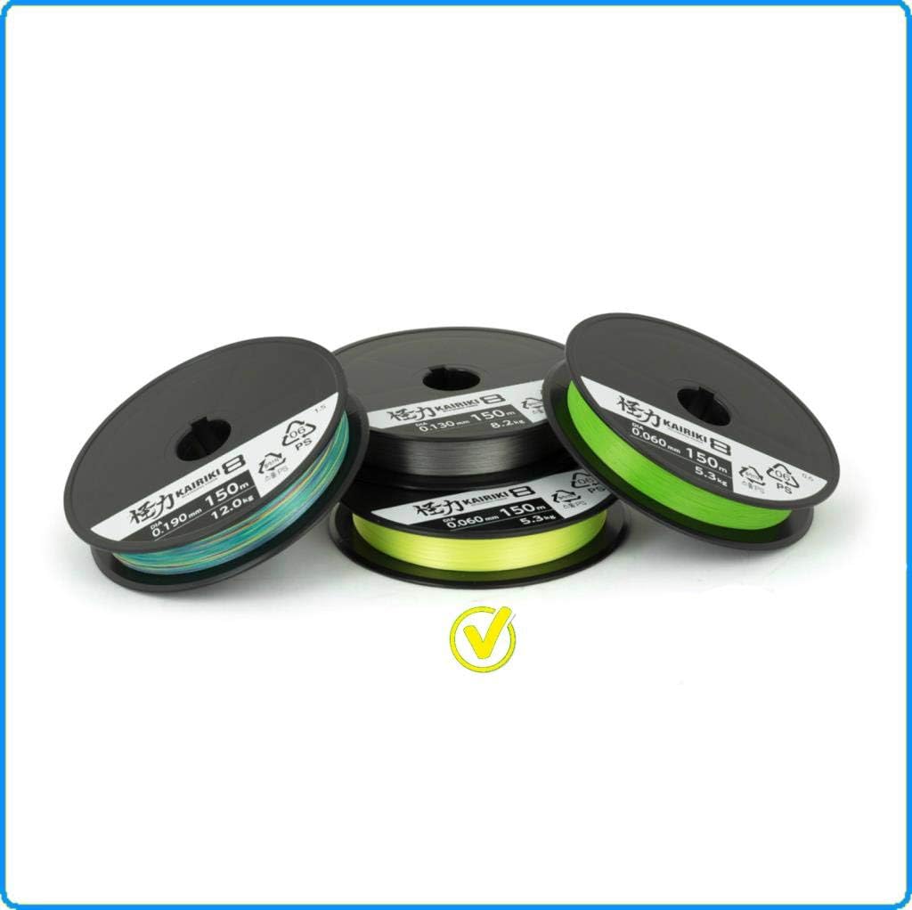 Shimano Kairiki 8, 300 Meter, Gelb, geflochtene Angelschnur, 59WPLA68R3 0.16mm / 10.3kg, 300m, 0.16m