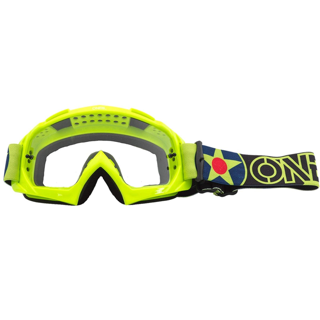O'NEAL B10 Warhawk Goggle MX DH Brille gelb/schwarz/klar Oneal