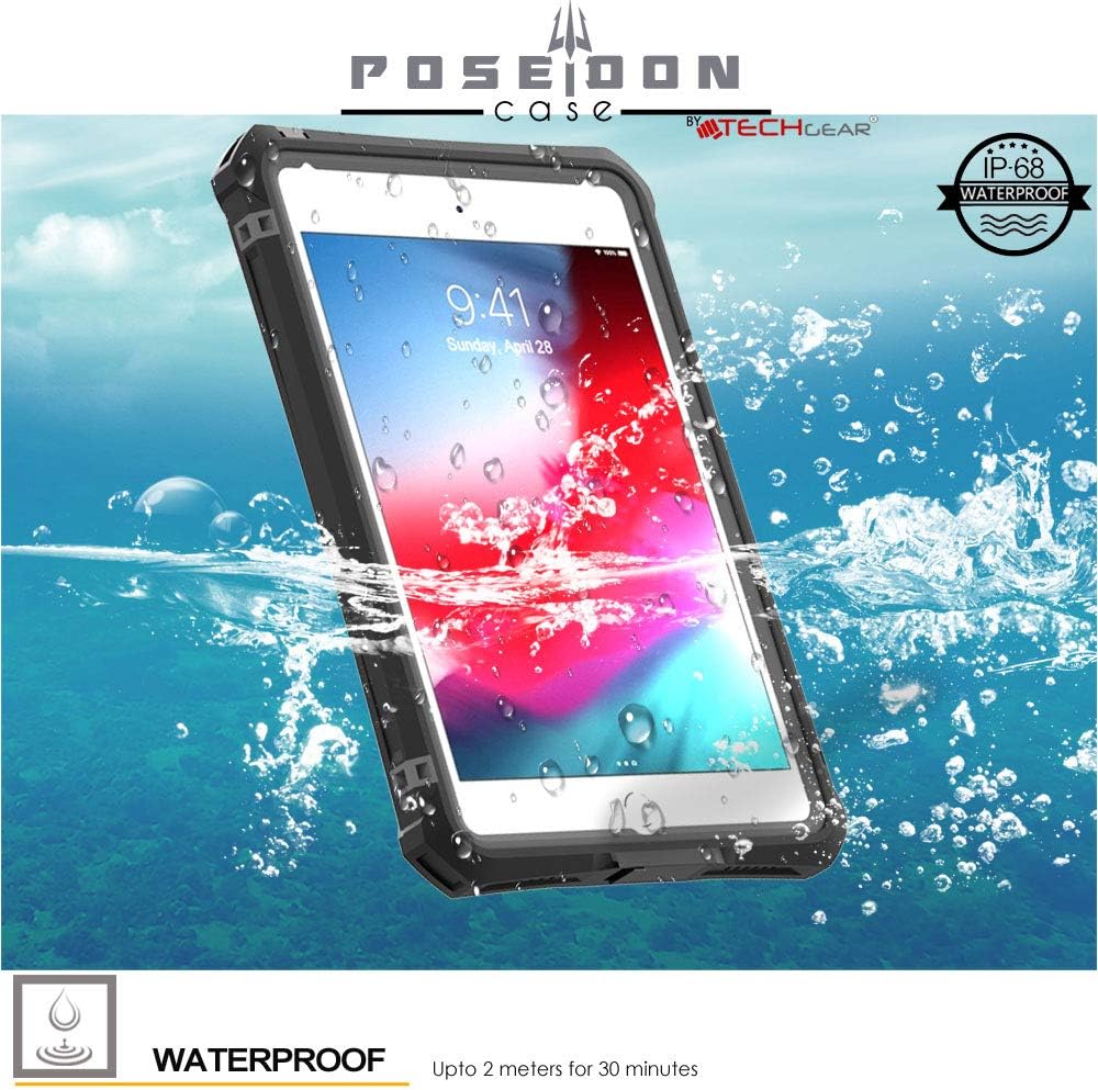 TECHGEAR wasserdichte Hülle für iPad Mini 2019 [5. Gen] iPad Mini 4 (Poseidon Case) Schlanke Robuste