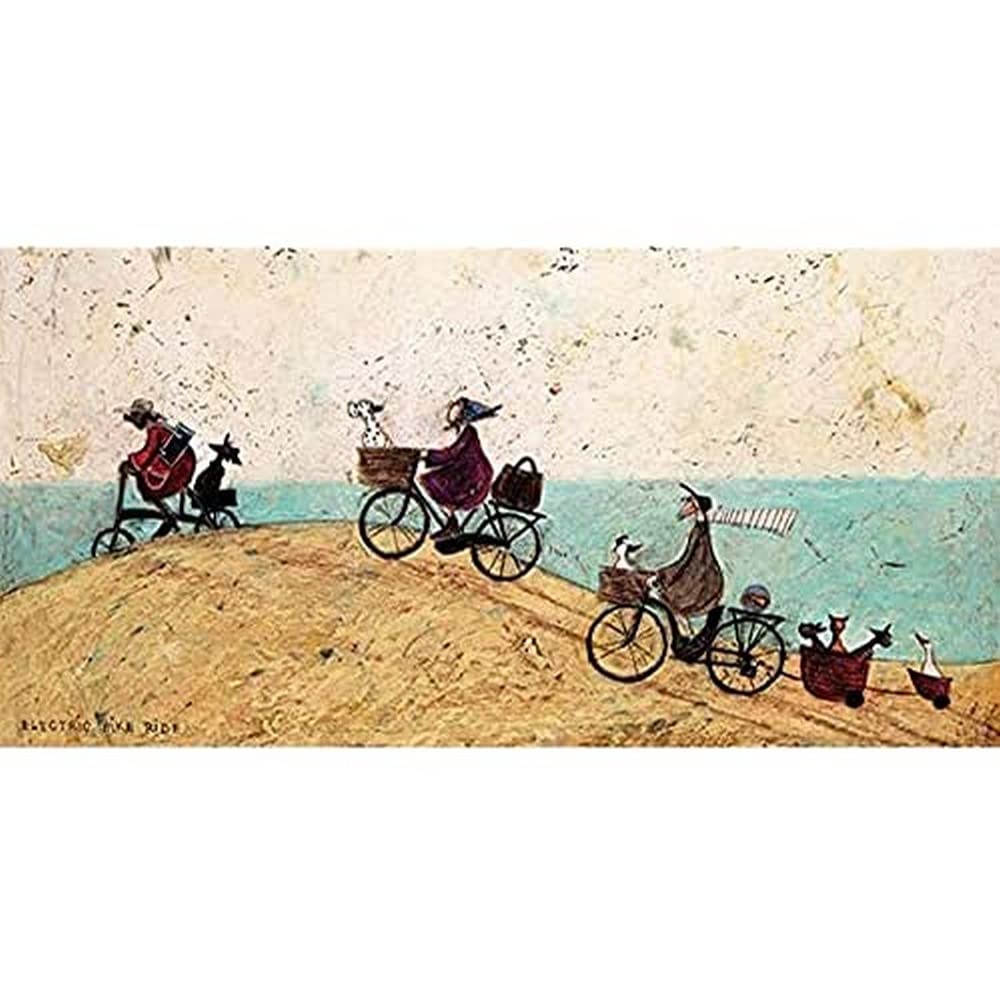 Sam Toft Electric Bike Ride, 50 x 100 cm, Leinwanddruck, Mehrfarbig