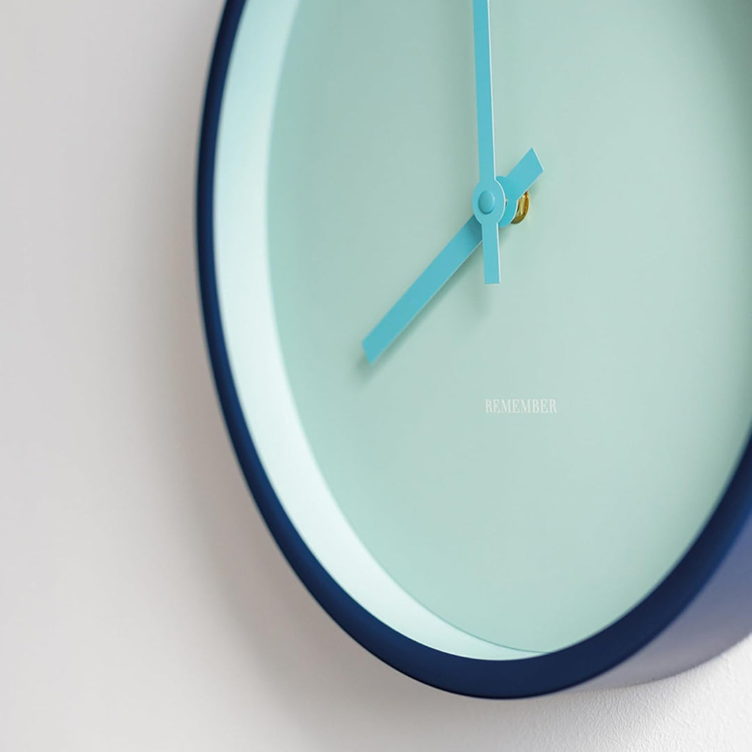 Remember Wanduhr 30 x 30 cm (Aqua), Aqua