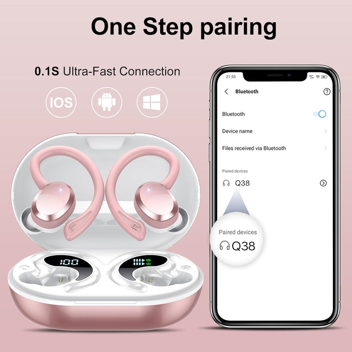sprtoybat Bluetooth Kopfhörer, Kopfhörer Kabellos Bluetooth 5.4 mit 4 ENC Noise Cancelling Mic, 2026