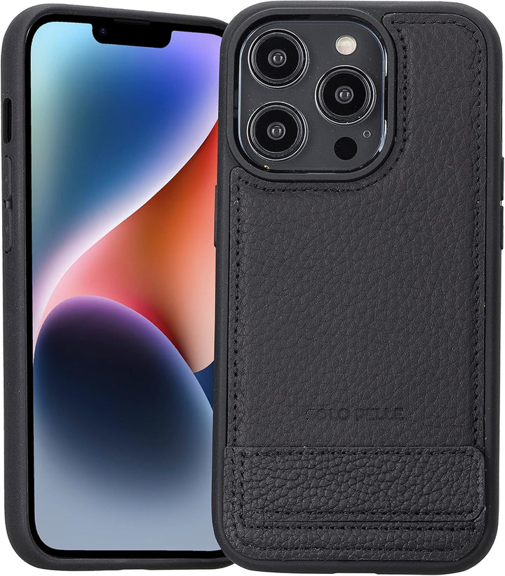 Solo Pelle Lederhülle für das iPhone 14 Pro in 6.1 Zoll Case Leder Hülle Ledertasche Backcover aus e