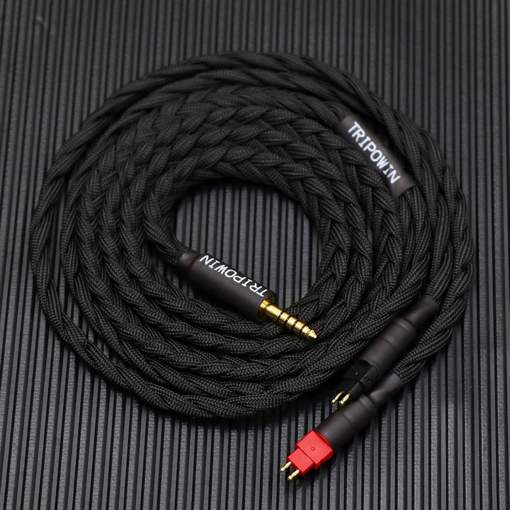 Linsoul Tripowin GranVia Upgraded OFC hohe Reinheit Kopfhörer Audio-Ersatzkabel, 1.5m Länge, HD650 K