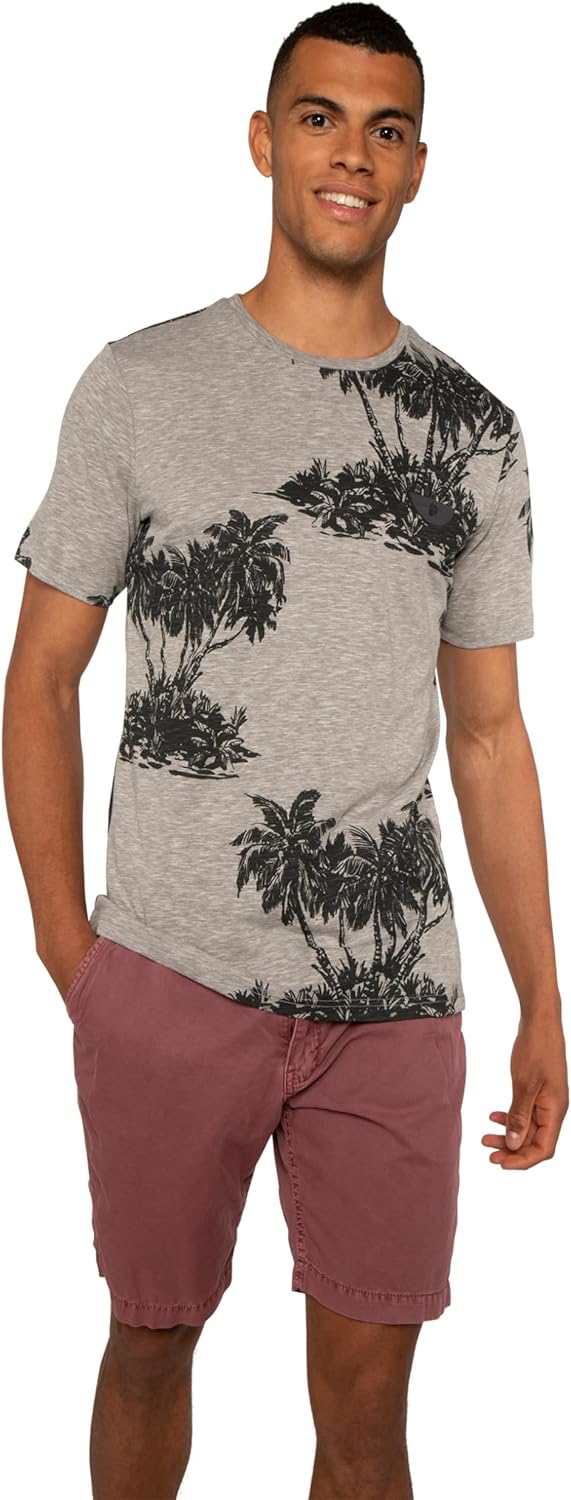Protest Herren Manton T-Shirt M Dunkelgrau Melert, M Dunkelgrau Melert