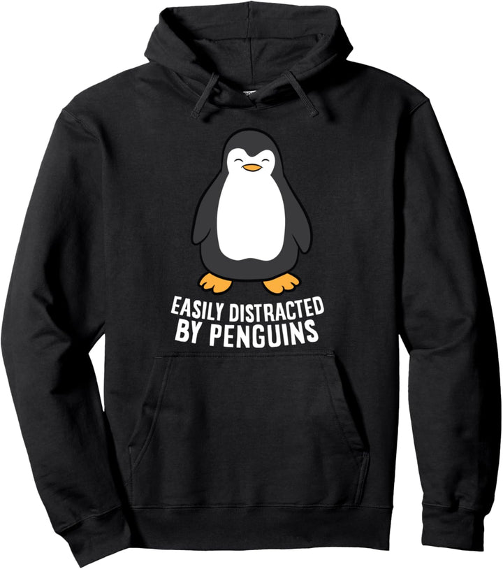 Leicht abgelenkt von Pinguine mit lustigen Pinguine Pullover Hoodie
