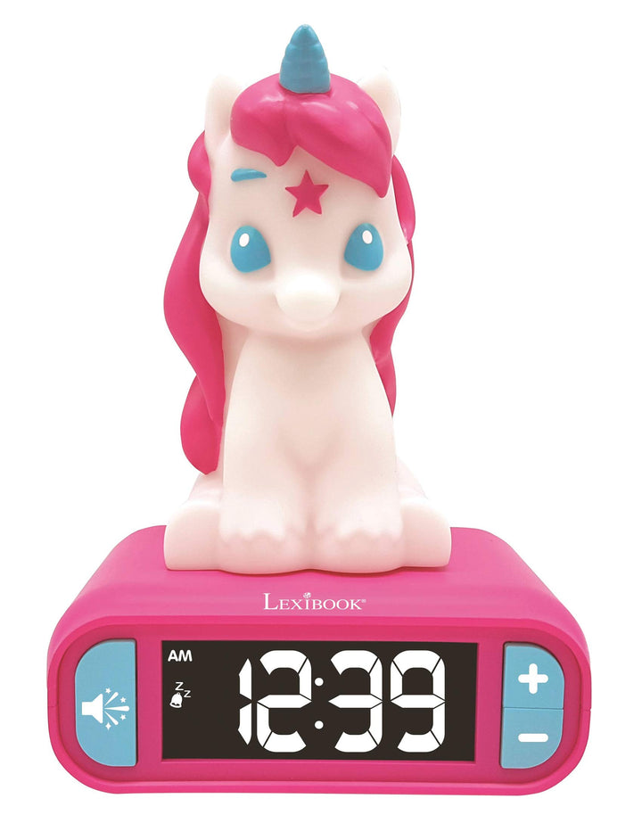 Lexibook -RL800UNI Nachtlicht für Kinder, leuchtend, Einhorn-Soundeffekte, Uhr, Alarm für Mädchen, S