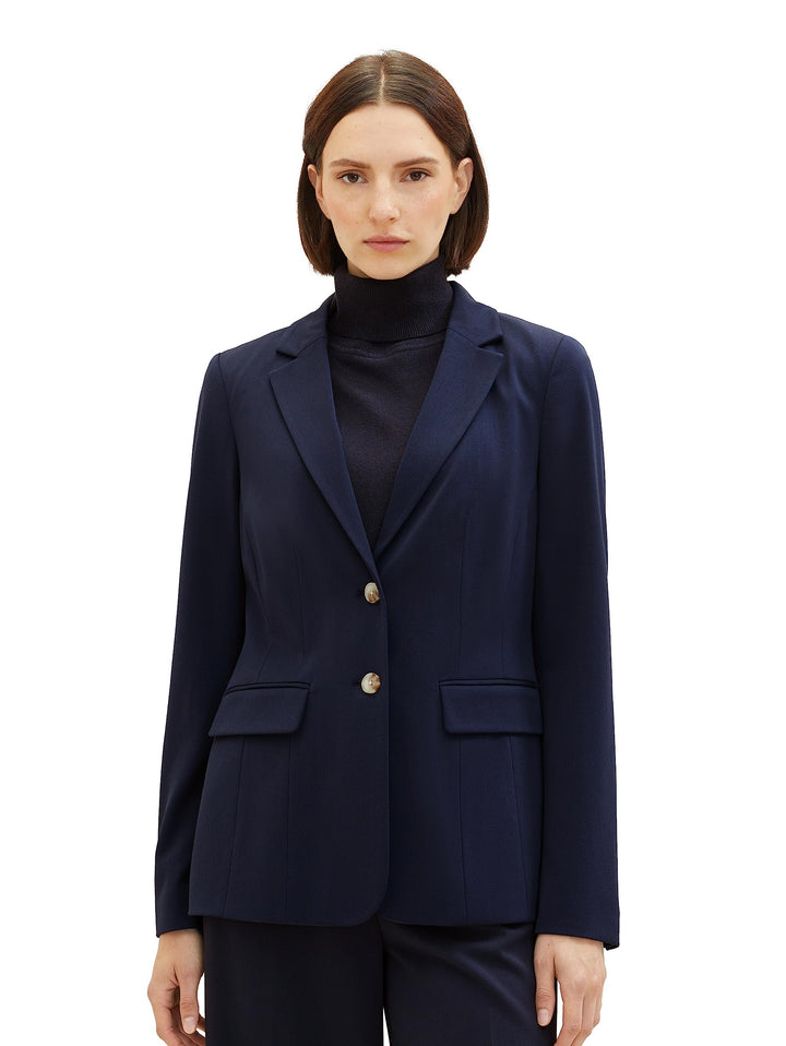 TOM TAILOR Damen Basic Blazer 40 10668 - Sky Captain Blue, 40 10668 - Sky Captain Blue