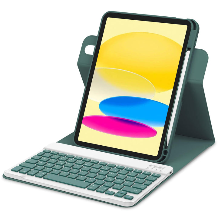 Bettdow für iPad 10.Generation 2022 Tastatur Hülle, Hoch-/Querformat Verwenden, QWERTZ Layout Abnehm