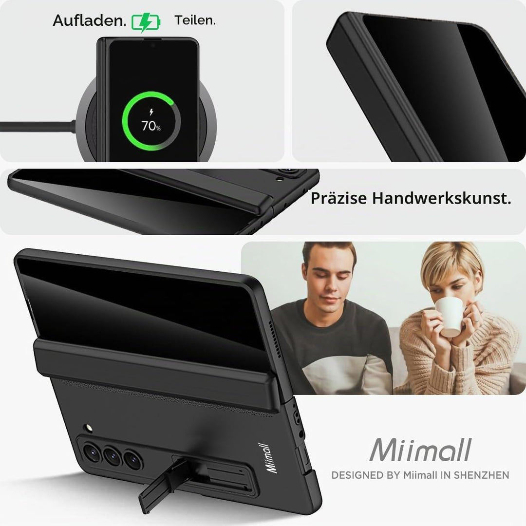 Miimall Kompatibel mit Samsung Galaxy Z Fold 6 Hülle mit Displayschutz Anti-Peeping+Magnetischer Sch