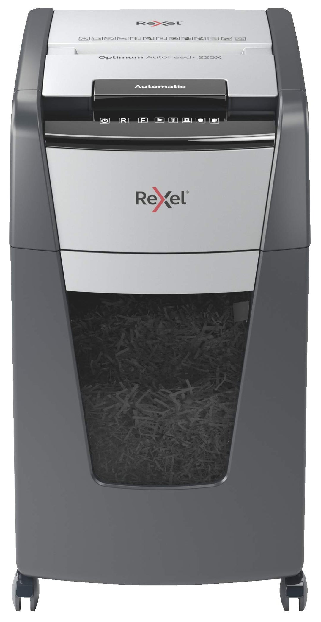 Rexel Optimum AutoFeed+ 225X Automatischer Aktenvernichter CH, 225 Blatt, Sicherheitsstufe P4, Parti