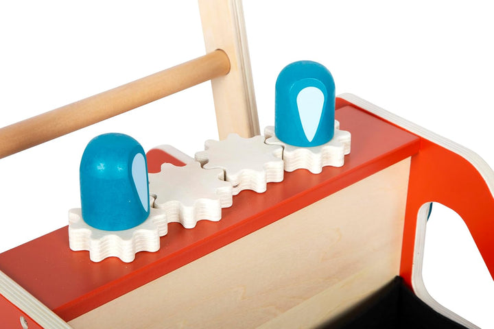small foot Lauflernwagen Feuerwehr aus Holz, Moderne Lauflernhilfe für Feuerwehrfans, für Kinder ab