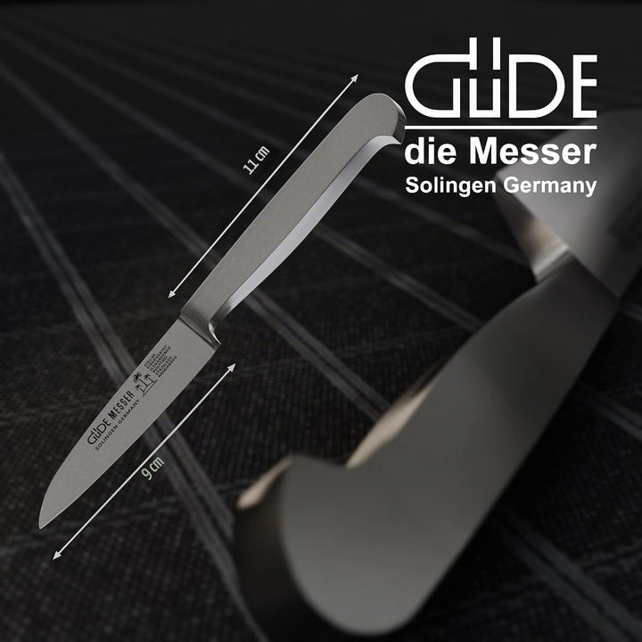 GÜDE Solingen - Gemüsemesser geschmiedet, 9 cm, Ganzstahl, KAPPA, Handmade Germany Gemüsemesser 9 Cm