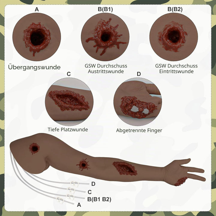 Wundkompressions-Armtrainer, Hämorrhagie-Kontrollsimulator für das Tourniquet-Training und Stop The