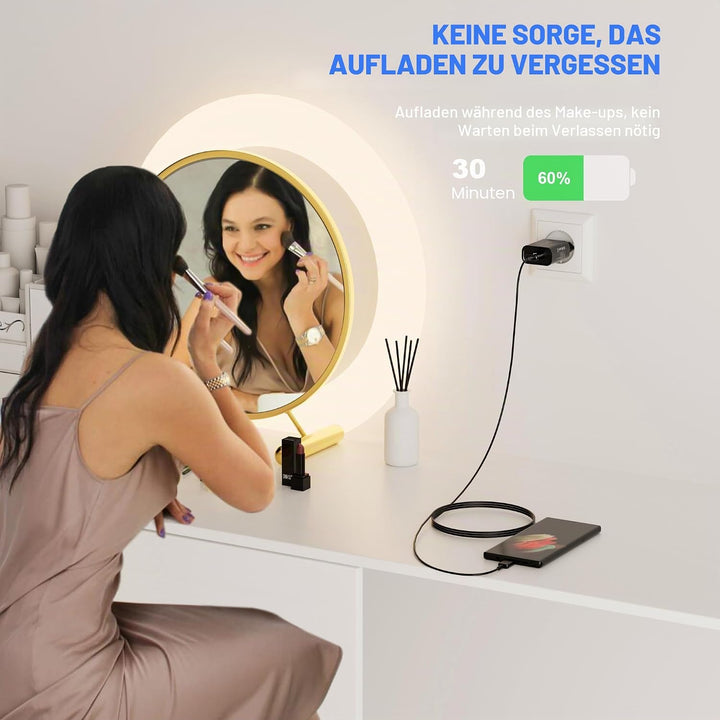 4 Stück USB Ladegerät Stecker, 18W Quick Charge 3.0 Schnellladegerät Netzteil 3A Ladeadapter für Sam