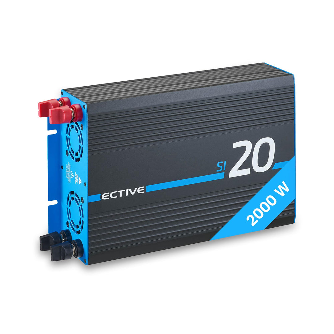 ECTIVE Reiner Sinsus Wechselrichter SI20-2000W, 12V auf 230V, USB, Überlastschutz, Überhitzungsschut
