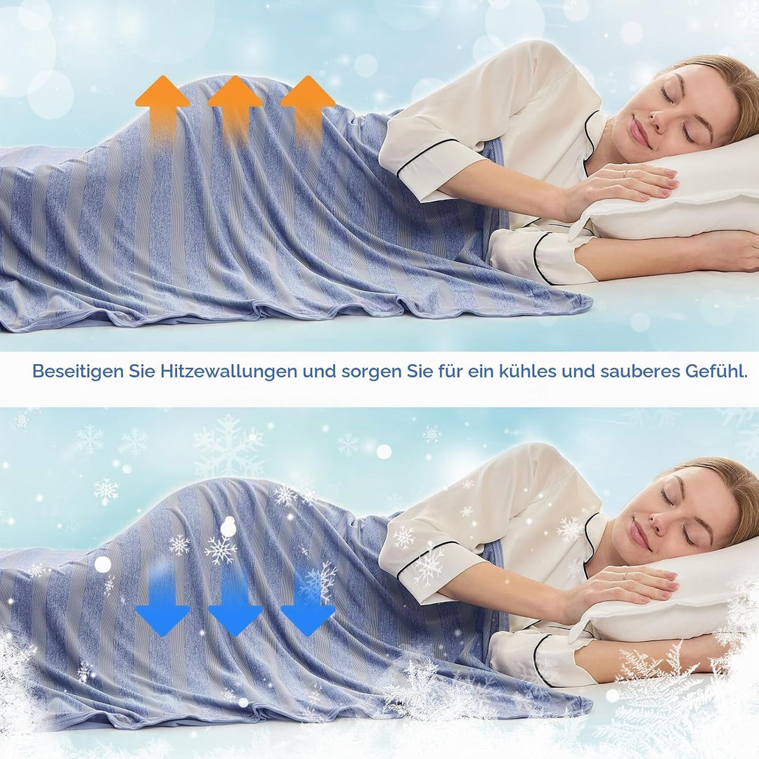 EMME Kühldecke Kühlende Decke, Arc-Chill Q-Max>0,5, 274 x228 cm, 2 in 1 Doppelseitige Dünne Sommerde