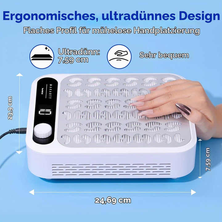 Makartt Nagelstaubsauger - staubabsaugung für nägel Professional Powerful Suction Larina Vacuum Fan