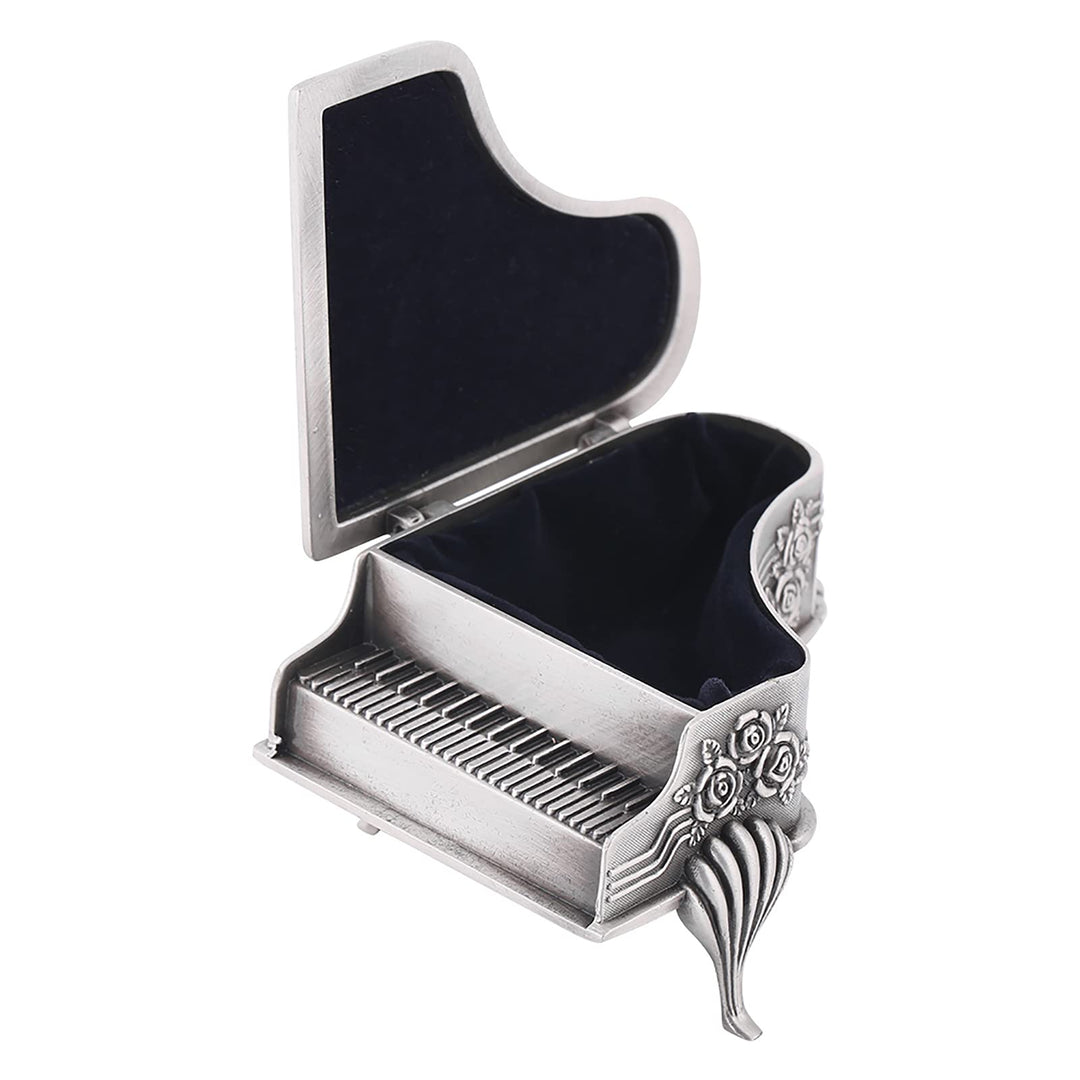 Vintage Metall Schmuck Box, Klavier geformte Schmuck Organizer Antike Zink Legierung Schmuck Fall Ri