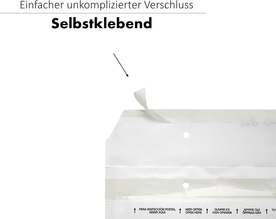 WPTrading - 400 Stück Luftpolstertaschen A5 200 x 275 mm Gr.4 (D) weiss selbstklebend - Kraftpapier