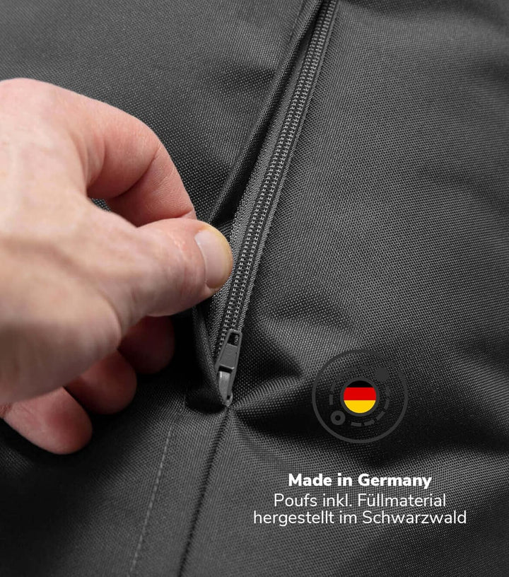 mokebo® Outdoor Pouf o. Hocker 60x45cm für Balkon & Garten 'Der Ruhestifter' Sitzhocker eckig, Boden