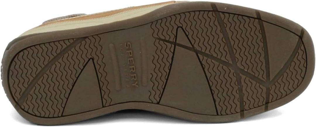 Sperry Lanyard Boat Shoe (Little Kid/Big Kid),Dark Tan/Navy,6.5 M US Big Kid