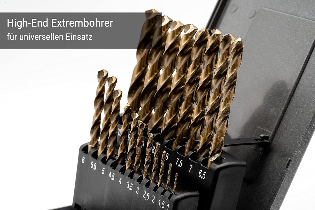 BaerCoil BAER HSSE Spiralbohrer Set (0,5mm steigend) 1-10 mm inklusive Bohrpaste - Bohrersatz aus ho