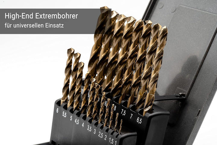 BaerCoil BAER HSSE Spiralbohrer Set (0,5mm steigend) 1-10 mm inklusive Bohrpaste - Bohrersatz aus ho