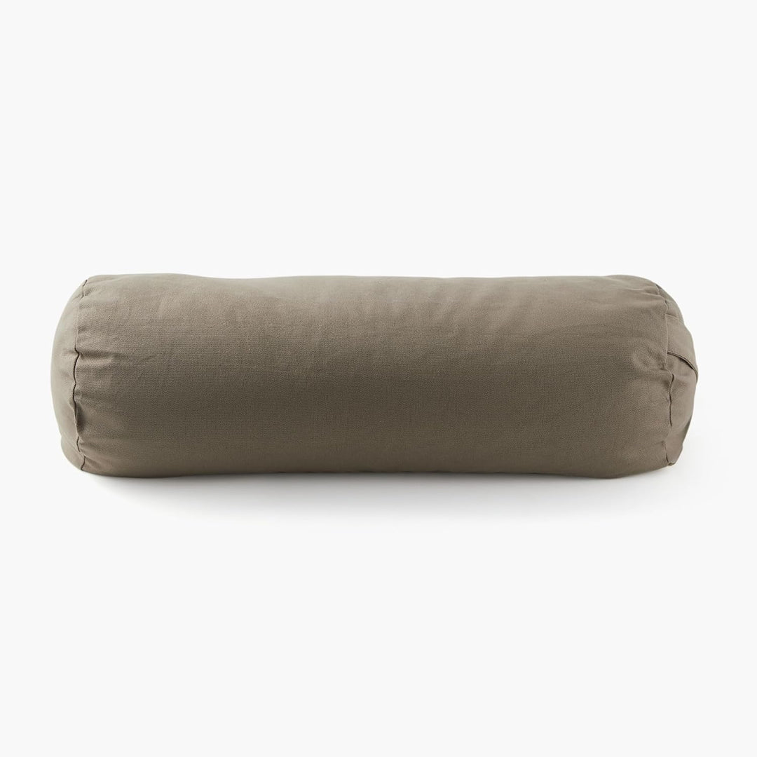 Myga Buchweizen Bolster Kissen | Ergonomisches Yoga- &amp; Meditationskissen | Abnehmbarer Bezug &amp; Natür