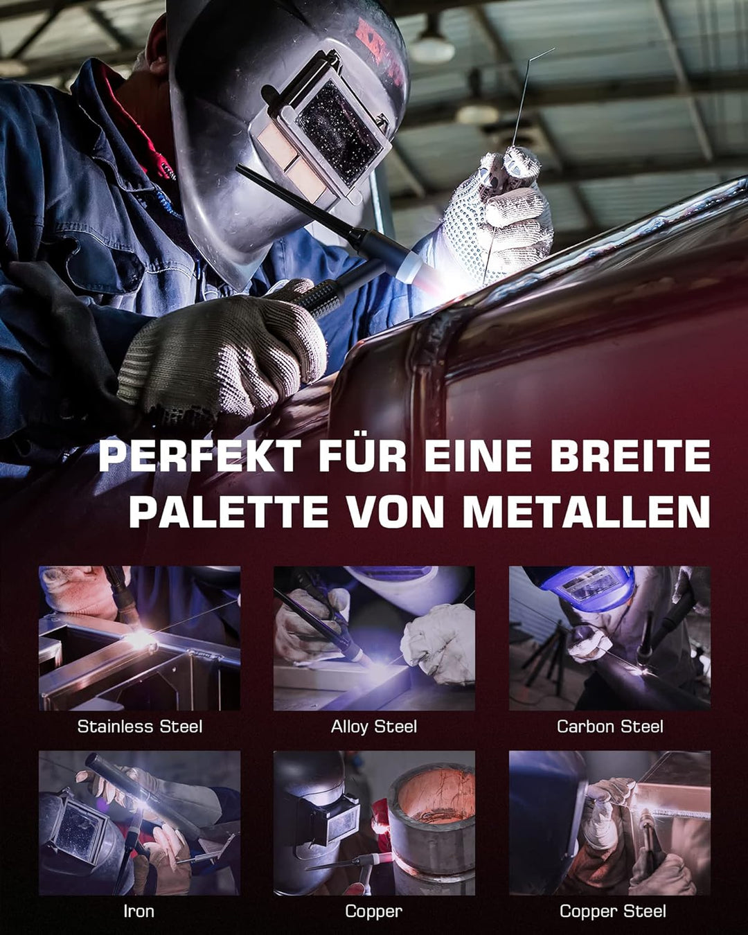 ARCCAPTAIN DC WIG Schweissgerät 200Amper IGBT - Kombi HF-Zündung TIG WIG Schweissgerät mit 200 Amper