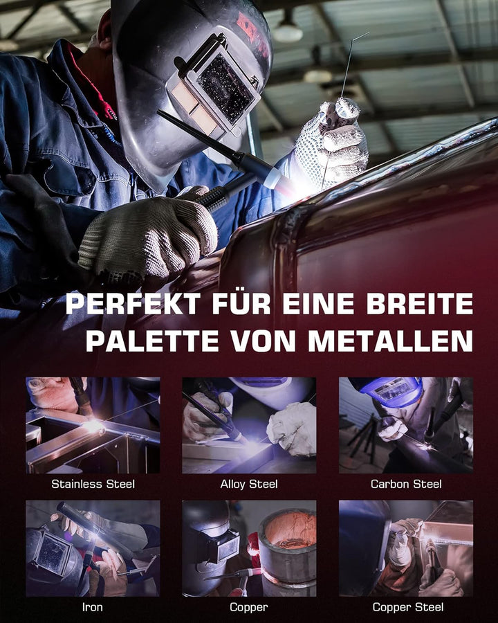 ARCCAPTAIN DC WIG Schweissgerät 200Amper IGBT - Kombi HF-Zündung TIG WIG Schweissgerät mit 200 Amper