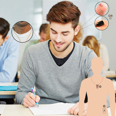 PingaOculto Spion Kopfhörer Bluetooth für Prüfung Mini Nano Unsichtbare Kopfhörer für Handy mit Mikr