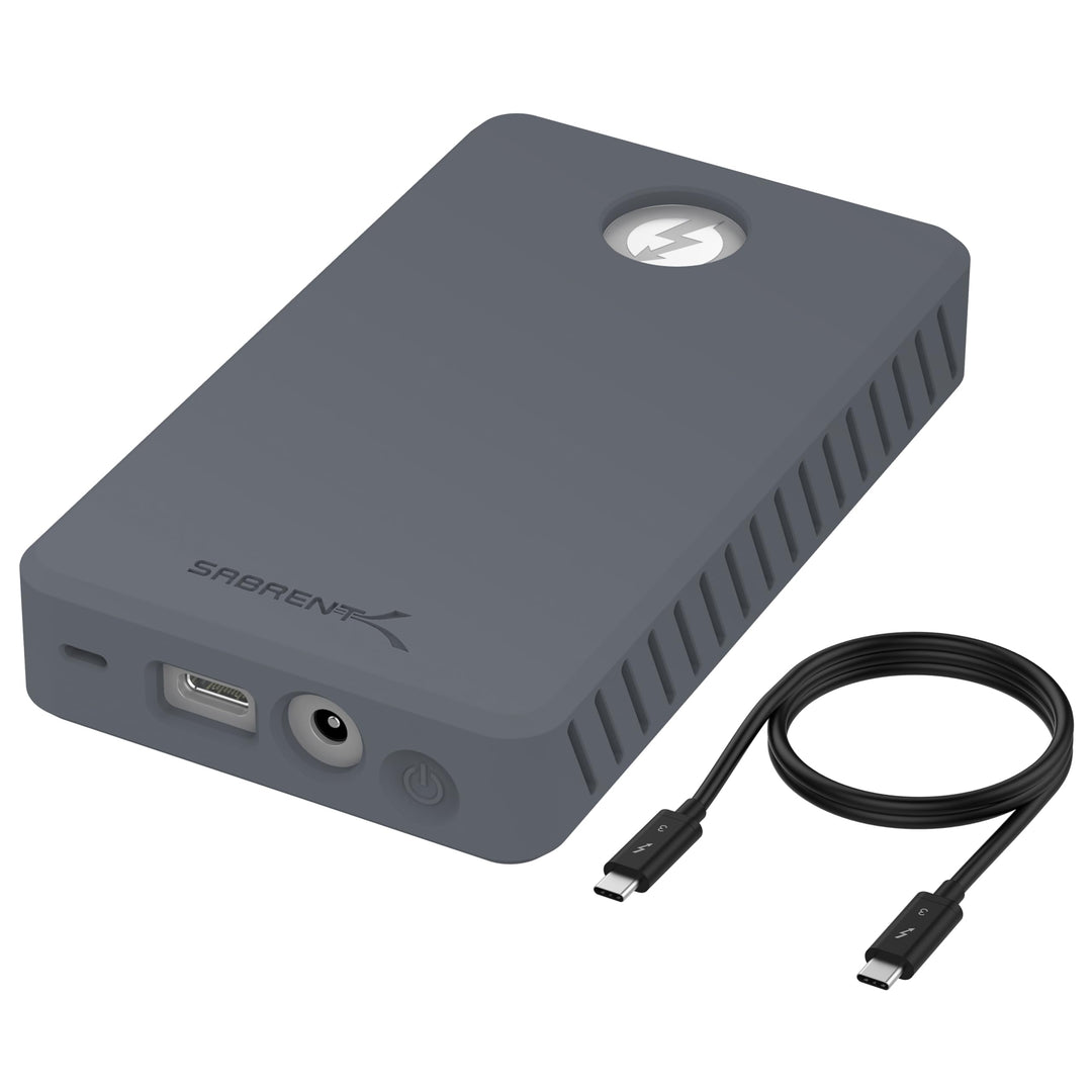 SABRENT SSD M.2 Gehäuse Dual Bay, 1500Mbps Thunderbolt 3 Docking Station USB C fur Aluminium Externe
