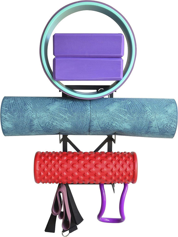 Wandhalterung für komplette Yoga- und Pilatesausrüstung, 100 % Kohlenstoffstahl