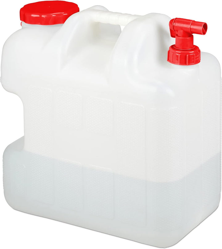 Relaxdays Wasserkanister mit Hahn, Schraubdeckel, Trinkwasserkanister Camping, 25l Tank, BPA-frei, K