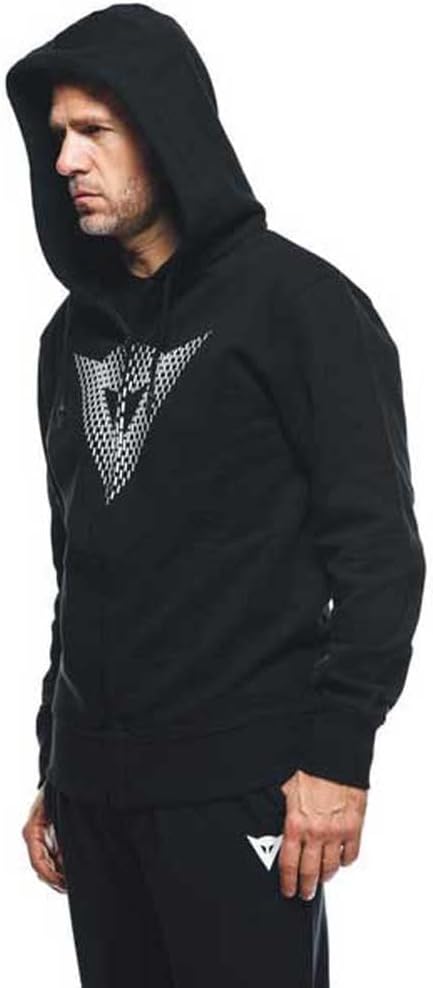 Dainese Herren Hooded Sweatshirt M Schwarz/Weiss, M Schwarz/Weiss