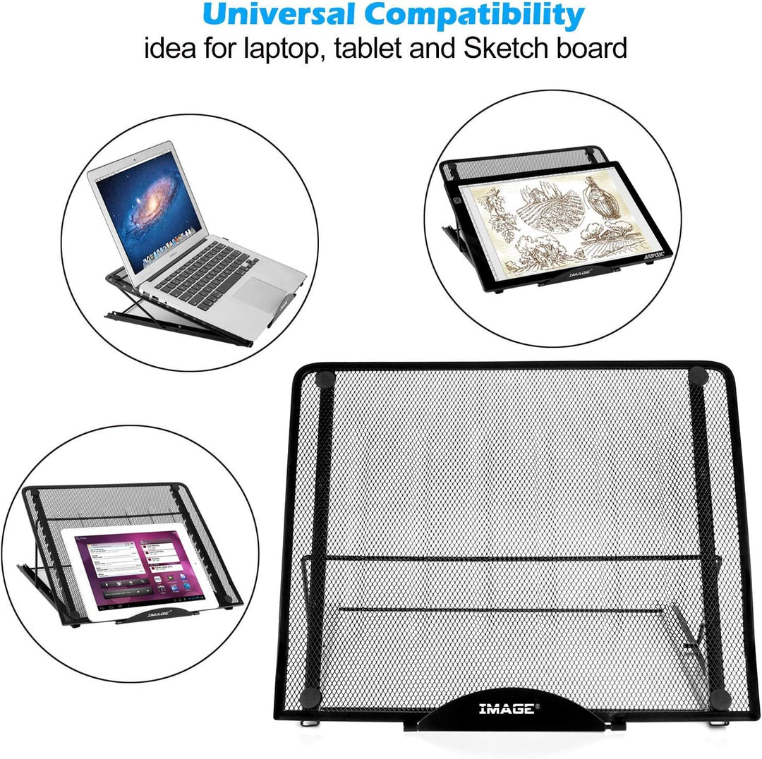 IMAGE Laptopständer Aluminium Notebook Ständer Multiwinkel verstellbare Halterung mit Gummipolster f
