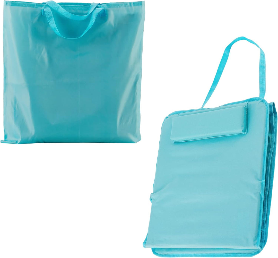 [en.casa] Strandmatte Cellorigo 2er Set Strandliege klappbar Türkis Sonnenmatte mit 5-Fach Verstellb