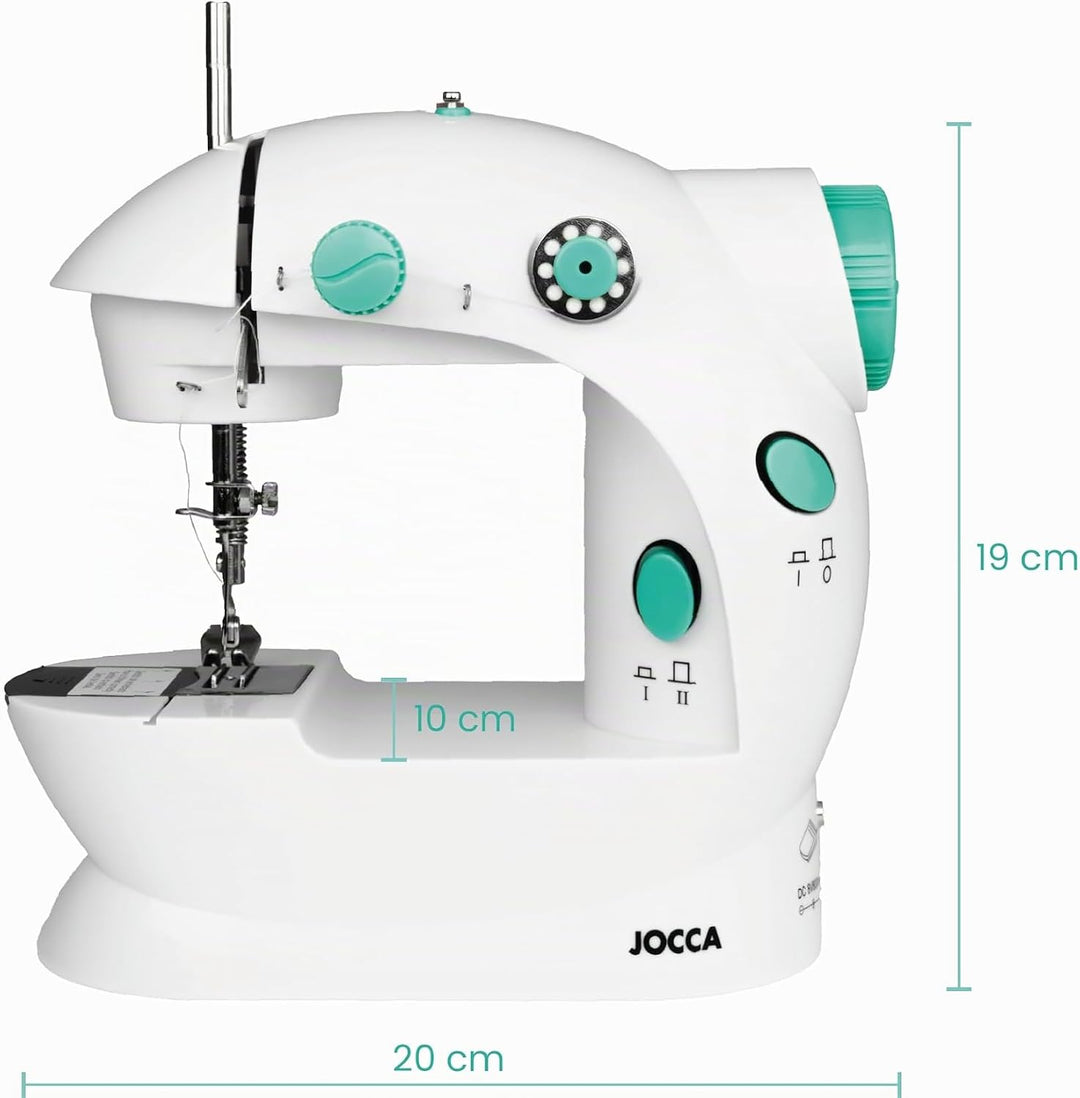 Jocca – Tragbare Nähmaschine mit 48 Zubehör-Nähset | Kleine Nähmaschine| Nähmaschinen | Einfach zu b
