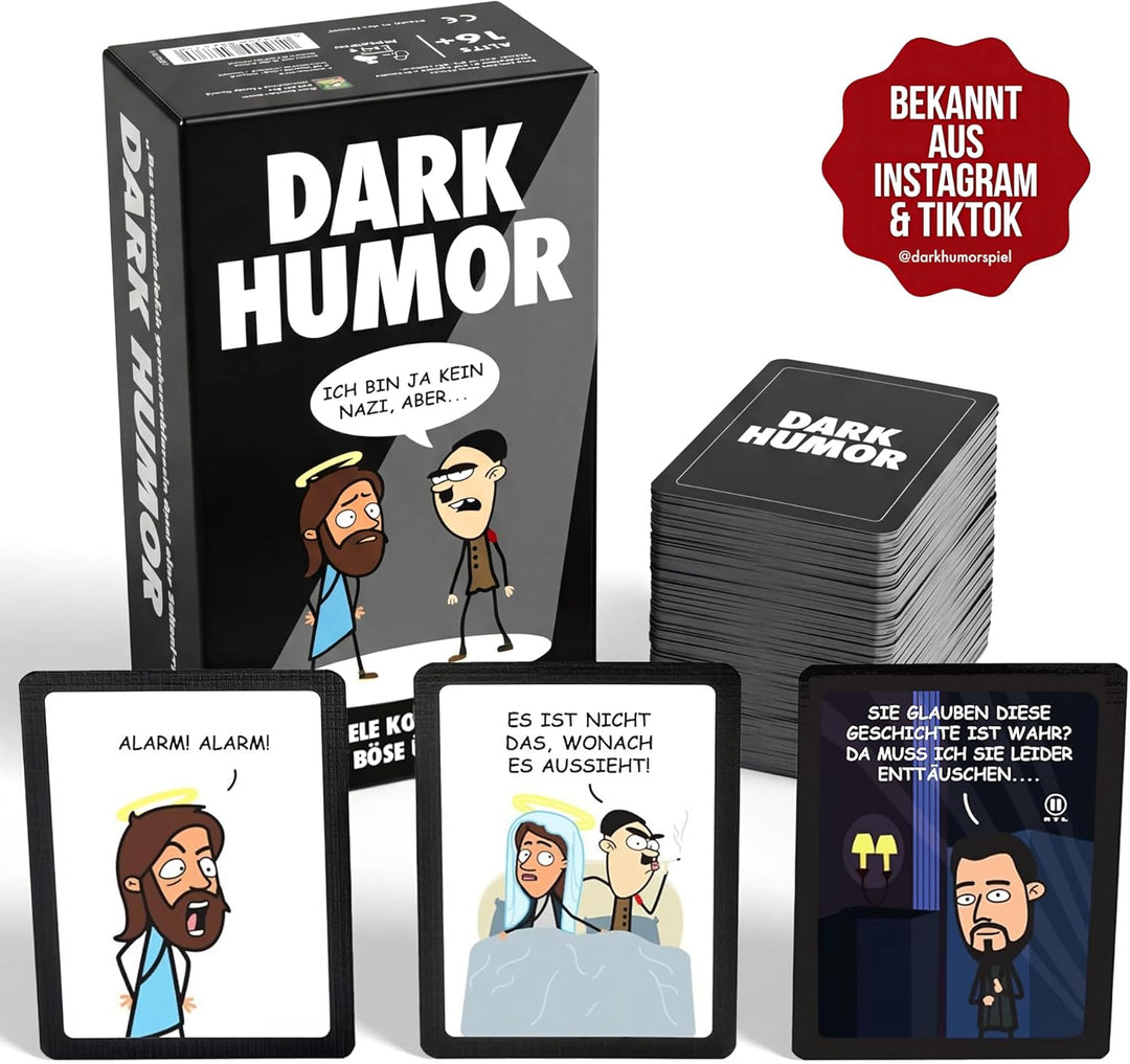 Wer lacht, verliert! Dark Humor Kartenspiel jenseits von Gut und Böse für Fans von schwarzem Humor,