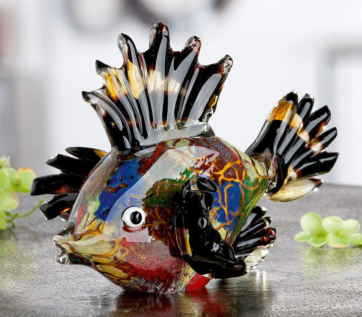 GILDE GLAS art Fisch Pondo - mundgeblasen - jedes Teil EIN Unikat - Breite ca. 24 cm