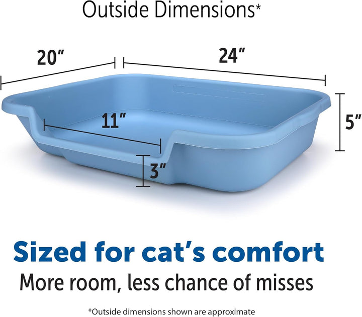 Kitty Go Here Katzentoilette Senior, 61 x 50,8 x 12,7 cm, Blau, Blau Large (1 Pack)