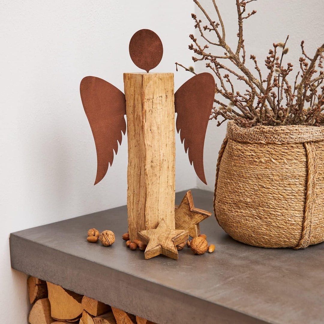 Deko Kind - Rostiges Engel 3er Set - Wetterbeständig - Edelrost - Rost Gartenstecker - Metall - Gart