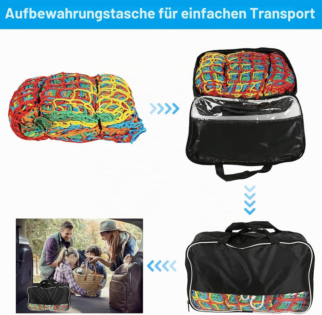 Kletternetz Spielplatz, Doppeltschichten Kinder Sicherheitsnetz Klettergerüst Netz Kinder Garten, 3