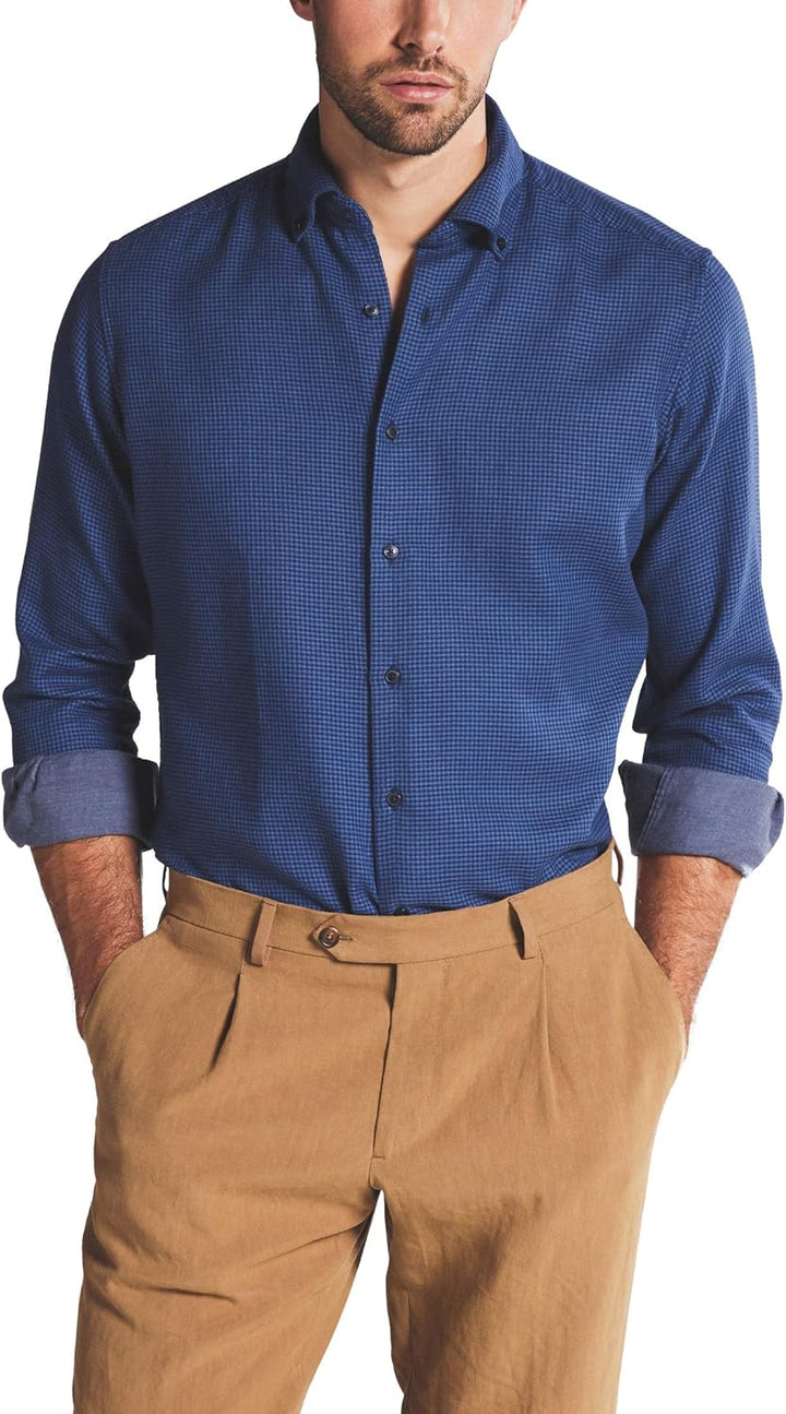 eterna Langarm Hemd Regular Fit Flanell kariert
